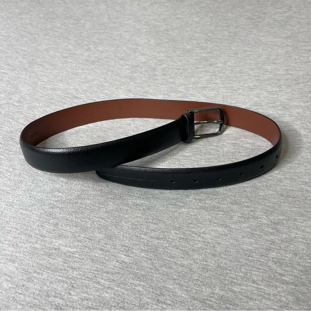 Perry Ellis Portfolio Men’s Black & Brown Casual Bonded Leather Belt